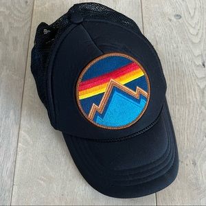 Aviator Nation Mountain Trucker Hat Black OS